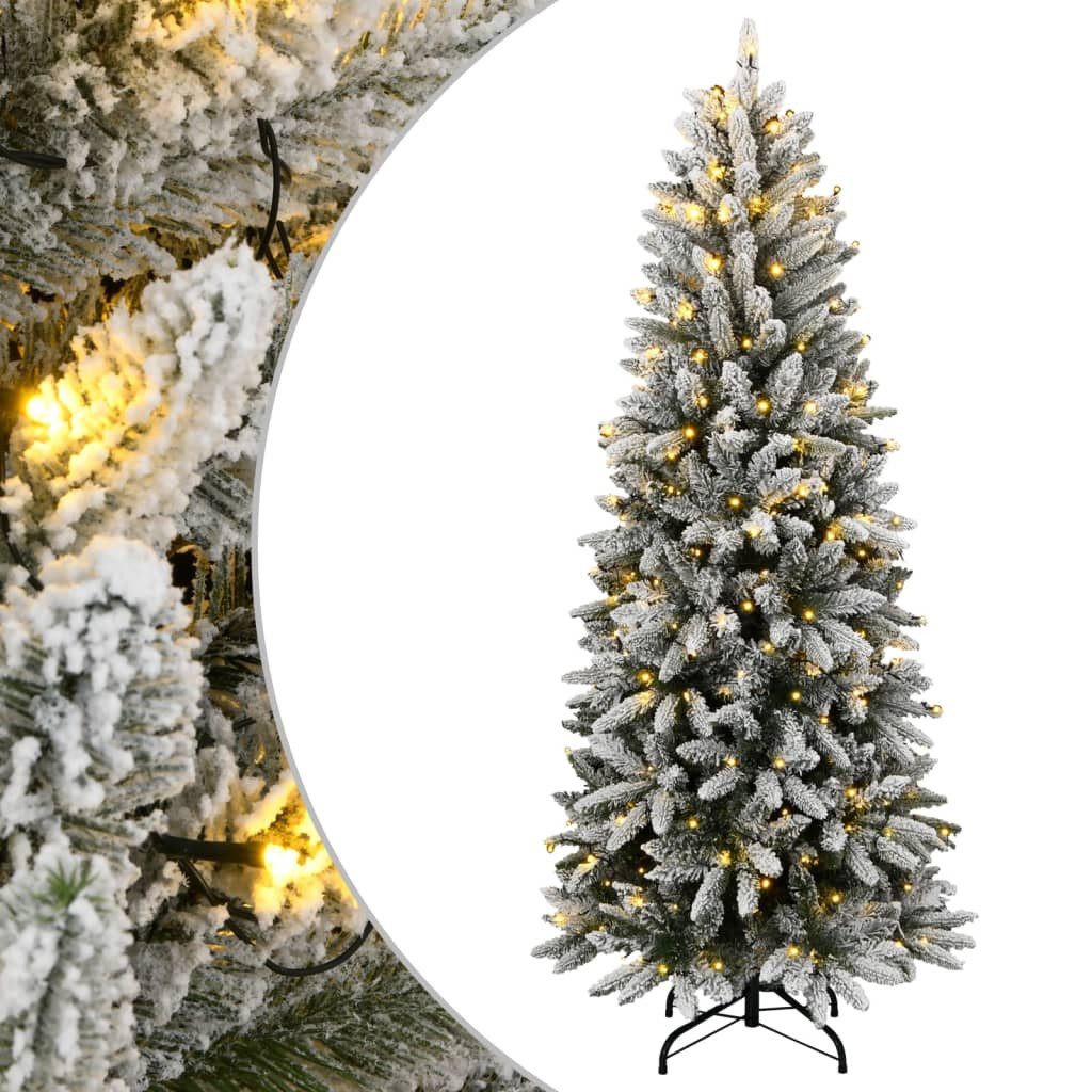 vidaXL LED Baum Künstlicher Weihnachtsbaum mit Schnee 150 LEDs 120 cm