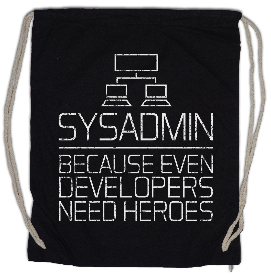 Turnbeutel Sysadmin Even Developers Need Heroes Turnbeutel Gamer Nerd Geek Games
