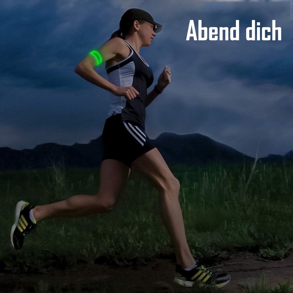 GelldG Armband Lauflicht LED-Armband Läufer für (2er-Pack), wiederaufladbares
