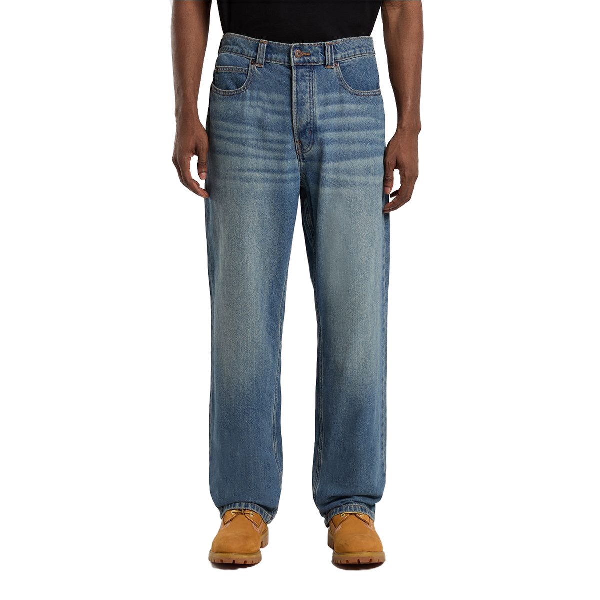 Dickies 5-Pocket-Jeans Dickies Herren Jeans Thomasville Relaxed khaki (1-tlg., kein Set) Gewebtes Dickies Label auf der Gesäßtasche