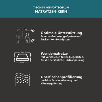 Komfortschaummatratze 2 Dreams, Testsieger H&G Test 3/2021* mit soften Gelschaumeinlegern, Beco, 21 cm hoch