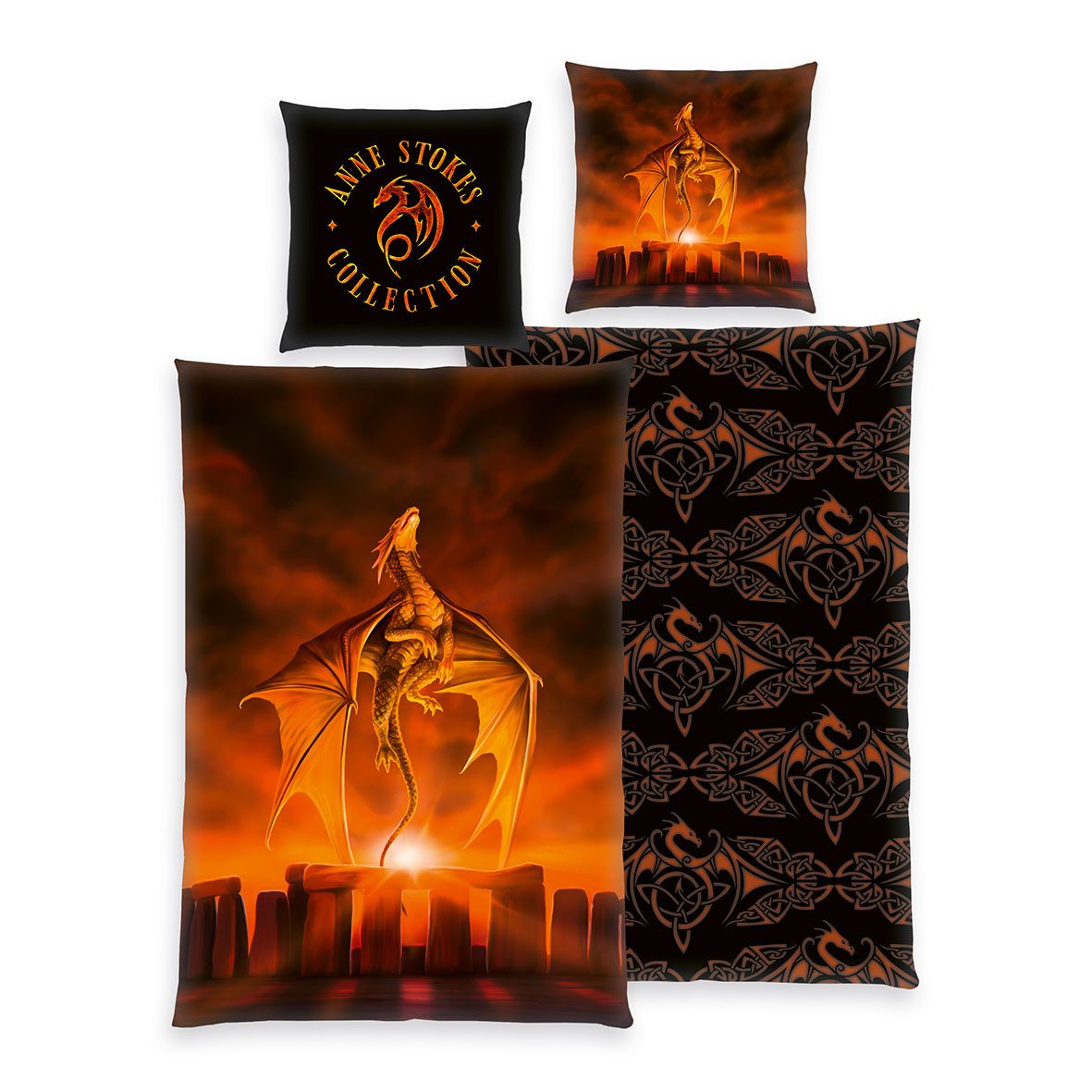 Anne Stokes Bettwäsche -Set ‘Drache’ – 135×200 cm, Renforcé, 100% Baumwolle
