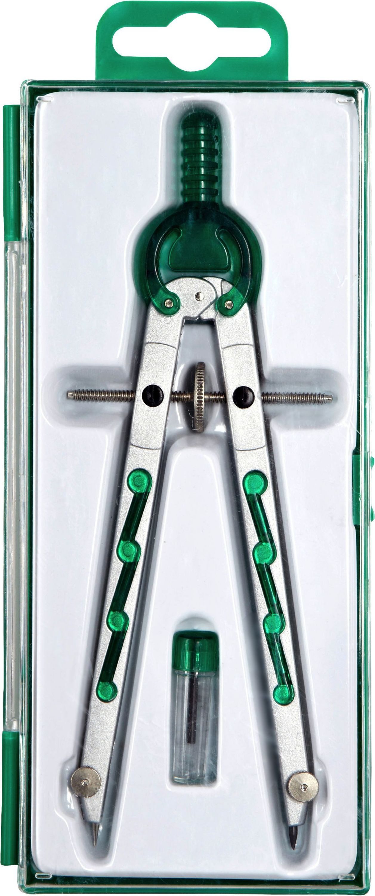 ALCO Zirkel Geometriezirkel silber/dunkelgrün (10 Stück)