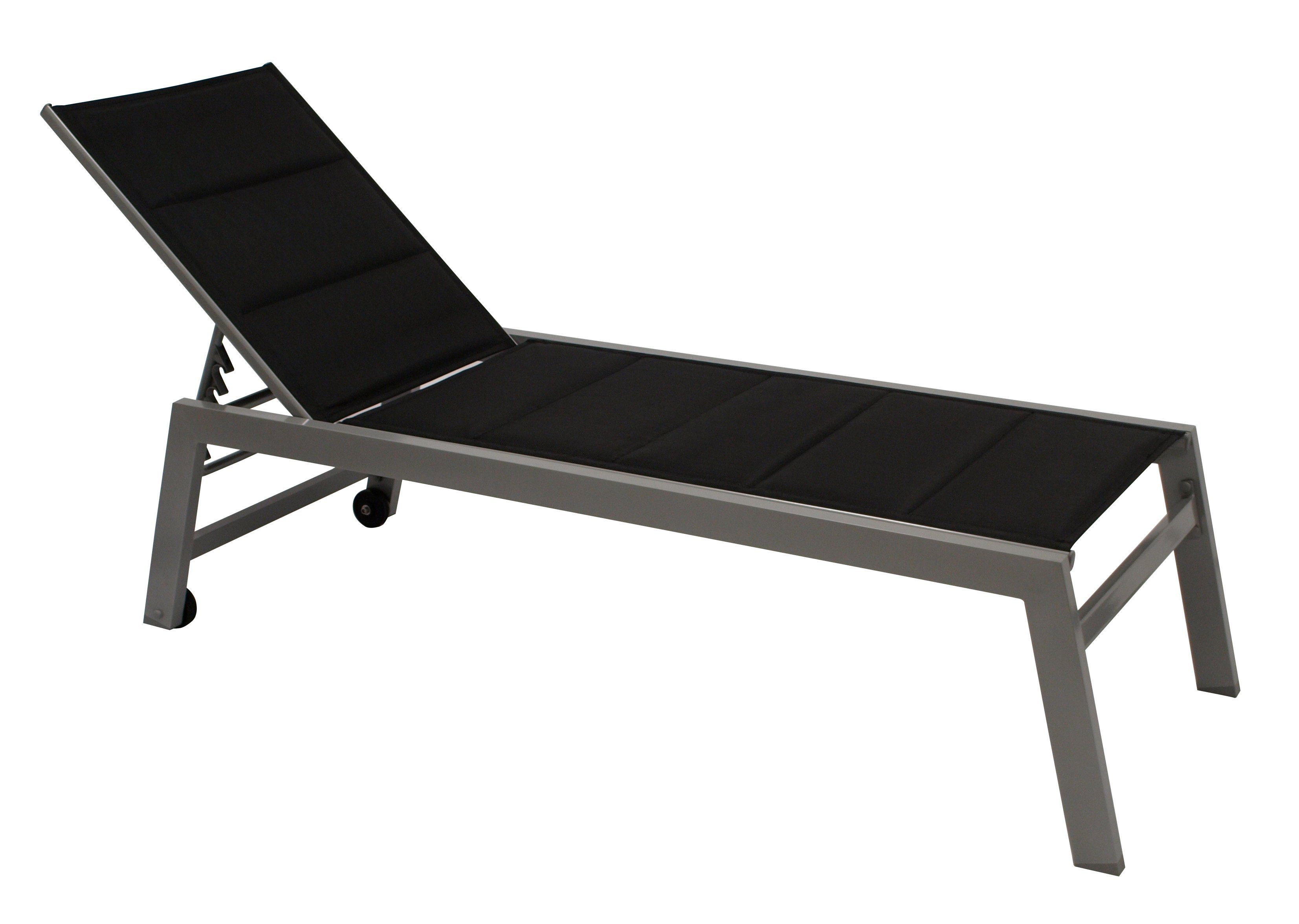 DEGAMO Rollliege GIRONA, 1 St., hohe Ausführung 42,5cm, Gestell Aluminium, Liegefläche mit Polsterung