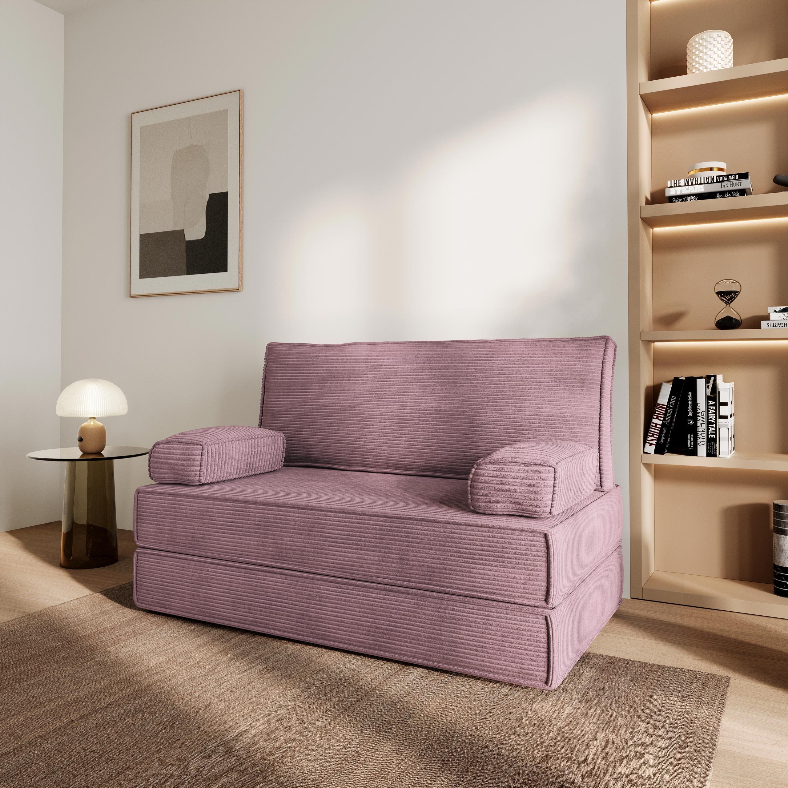 Masseno Sofa LADIA mit Schlaffunktion, Schlafsofa, Schaumstoffsofa