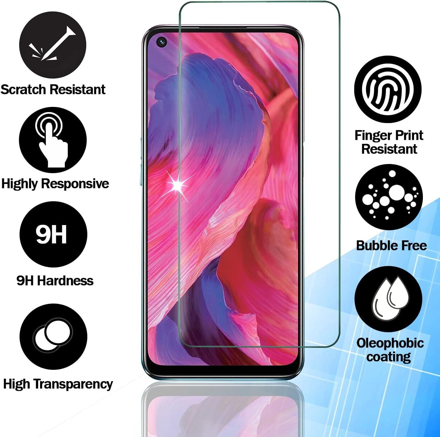 Baker Displayschutzglas 3x Panzerfolie Echt Glas Für Samsung Galaxy für A56 A54 A26 A25 A17 A16 A15 A05 A42 A34 A14 A53 A23 A13 A33 A03 A51 A71 M33 M23 M53 A32  – Bild 2 von 5