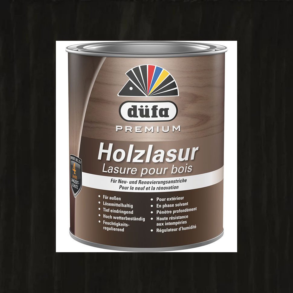 düfa Holzschutzlasur PREMIUM Holzlasur 750 ml/2,5l Holzbeschichtung Schutzanstrich, hochwertige, offenporige Dünnschichtlasur für außen
