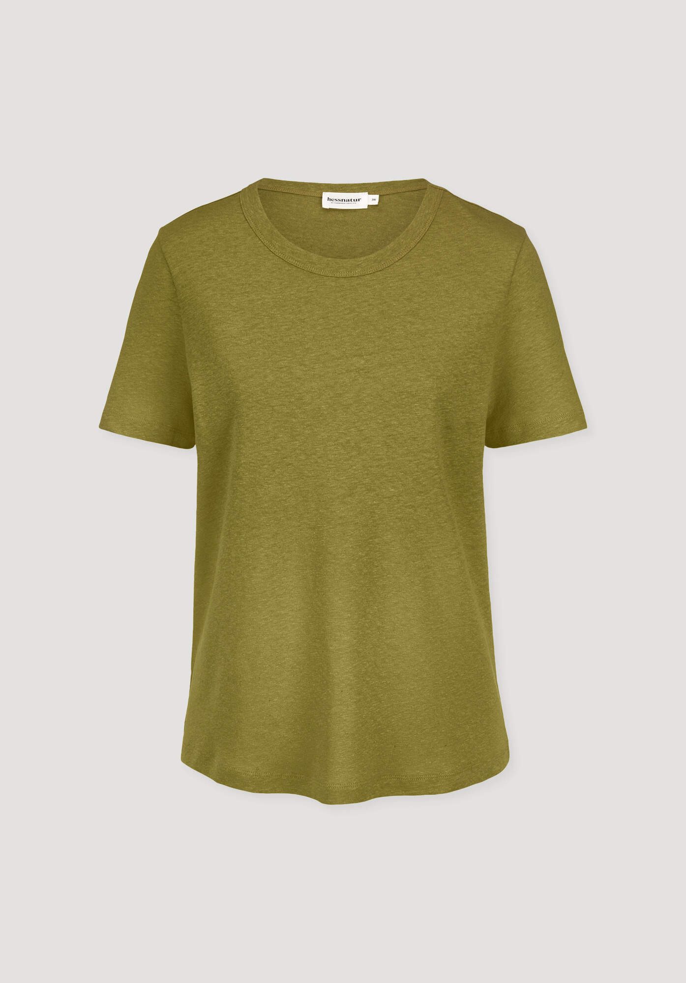 Hessnatur T-Shirt aus Leinen und Bio-Baumwolle (1-tlg)