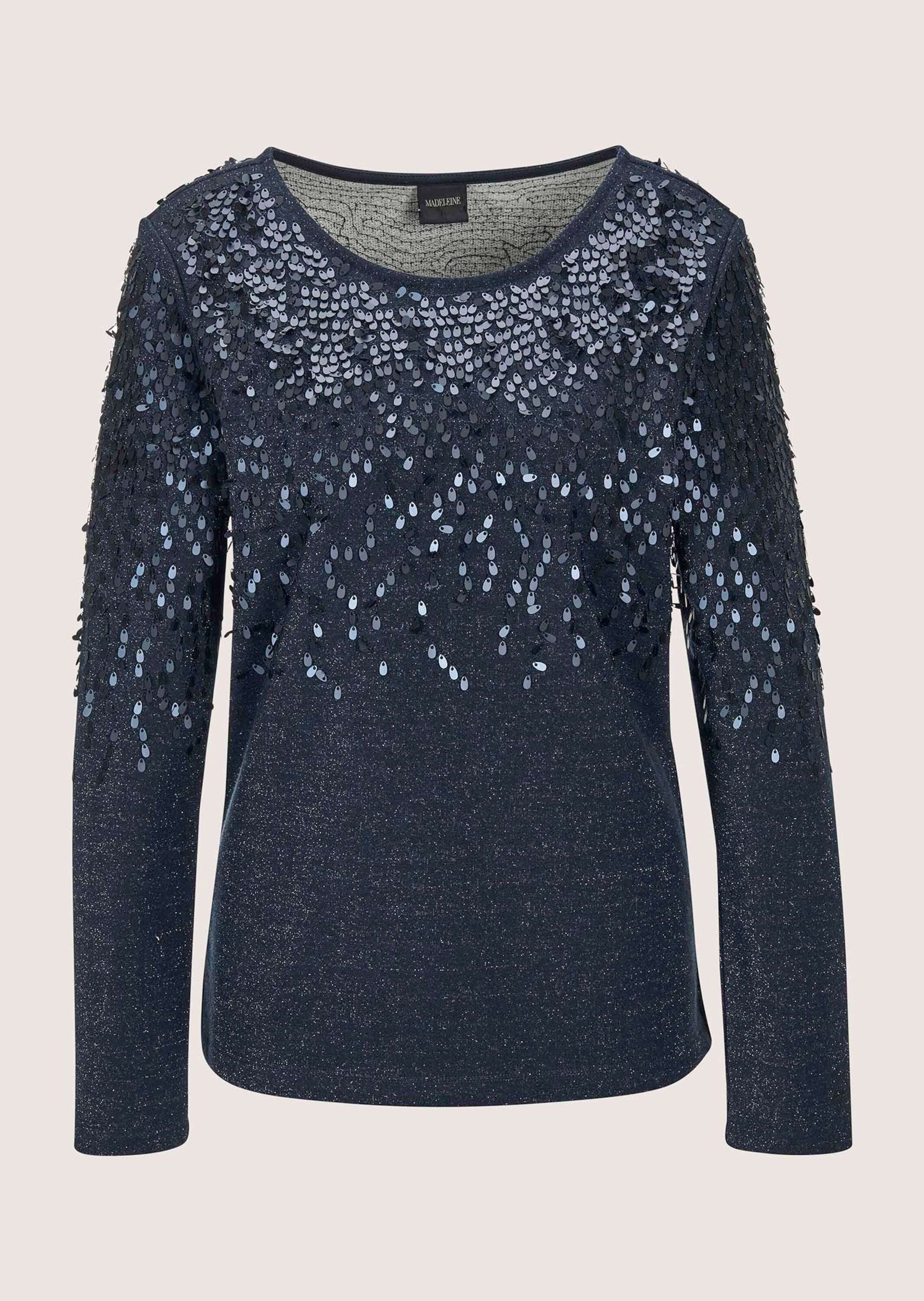 Langarmshirt Glitzeroberteil mit funkelnden Details