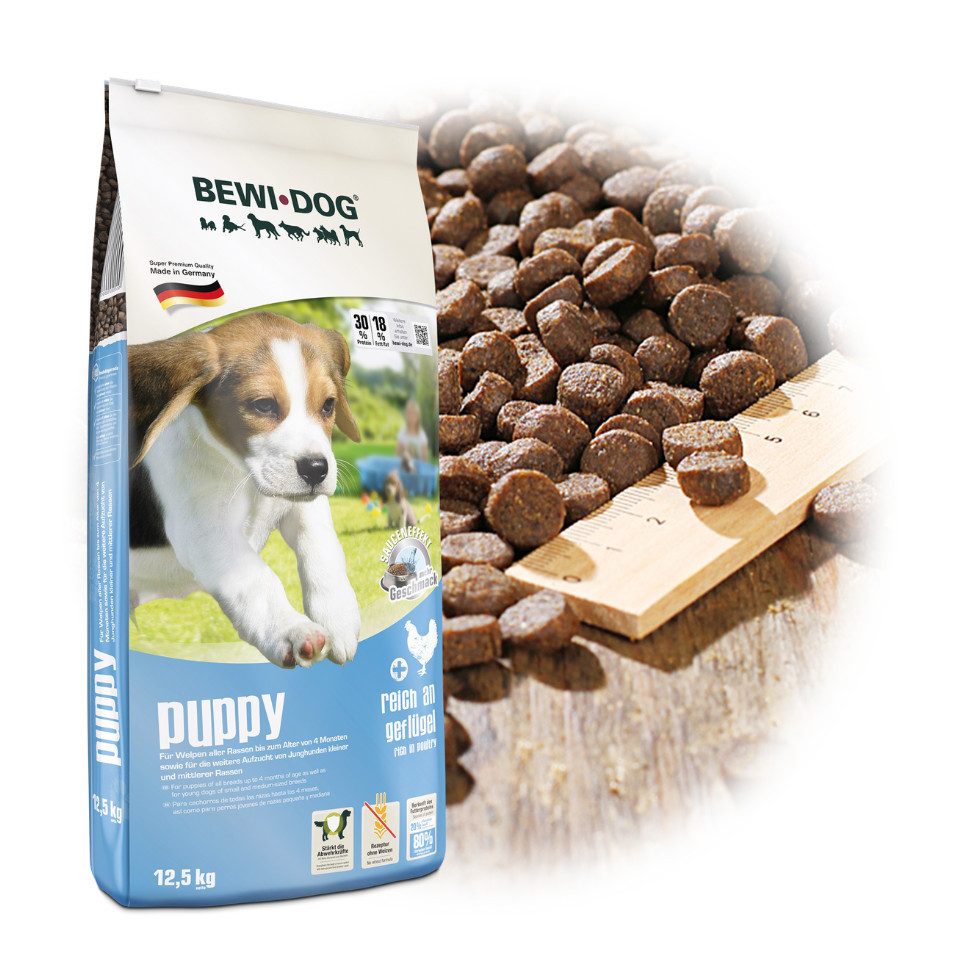 Bewi Dog Puppy - Trockenfutter mit Geflügel & Fisch für Welpen, Trockenfutter für: Hunde