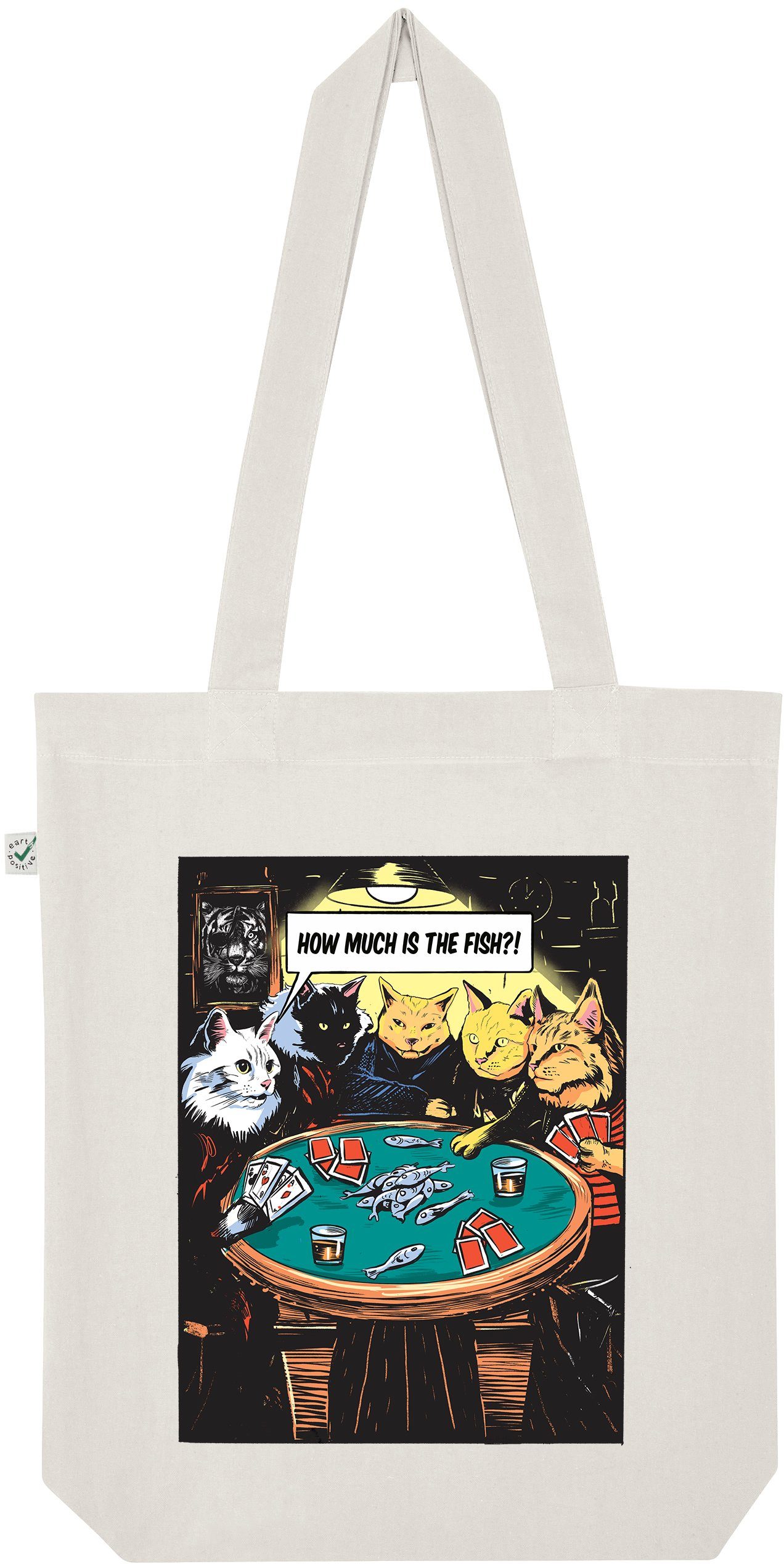 Youth Designz Tragetasche "How Much Is The Fish?" Poker Jutebeutel Tasche Lange Henkel, mit trendigem Print