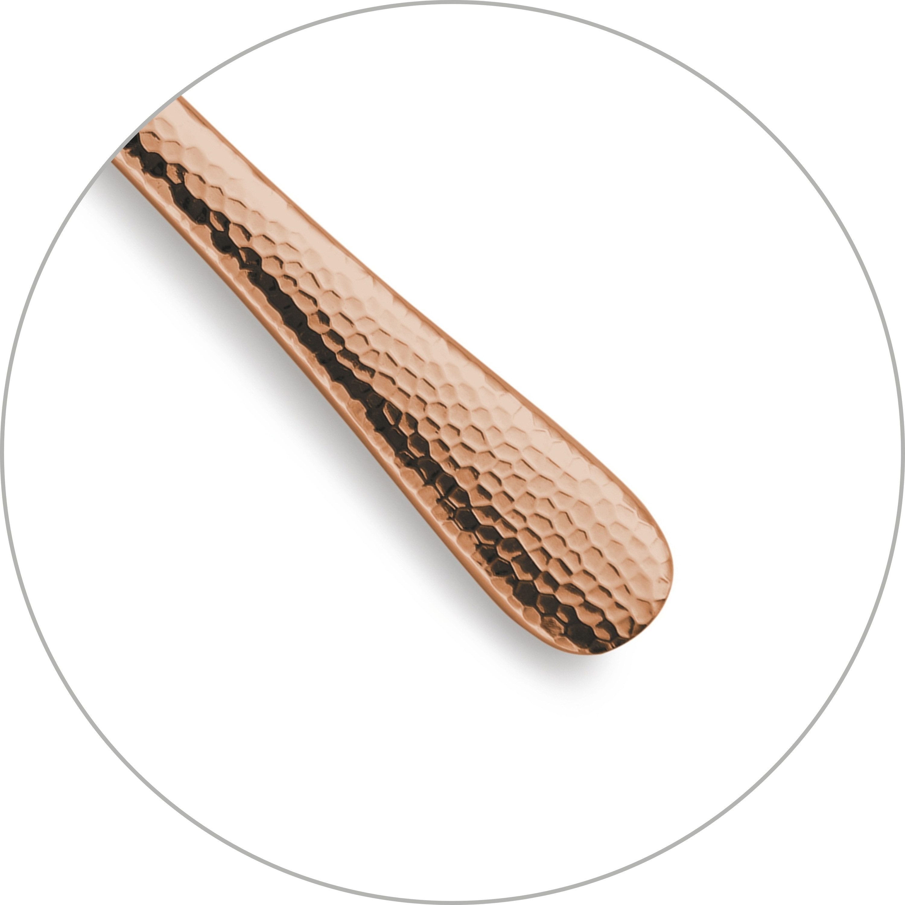 Kuppels Besteck-Set CRYSTAL (30-tlg), 13/0 18/0, Edelstahl 18/0, gehämmert, mit kupferfarbener PVD Veredelung