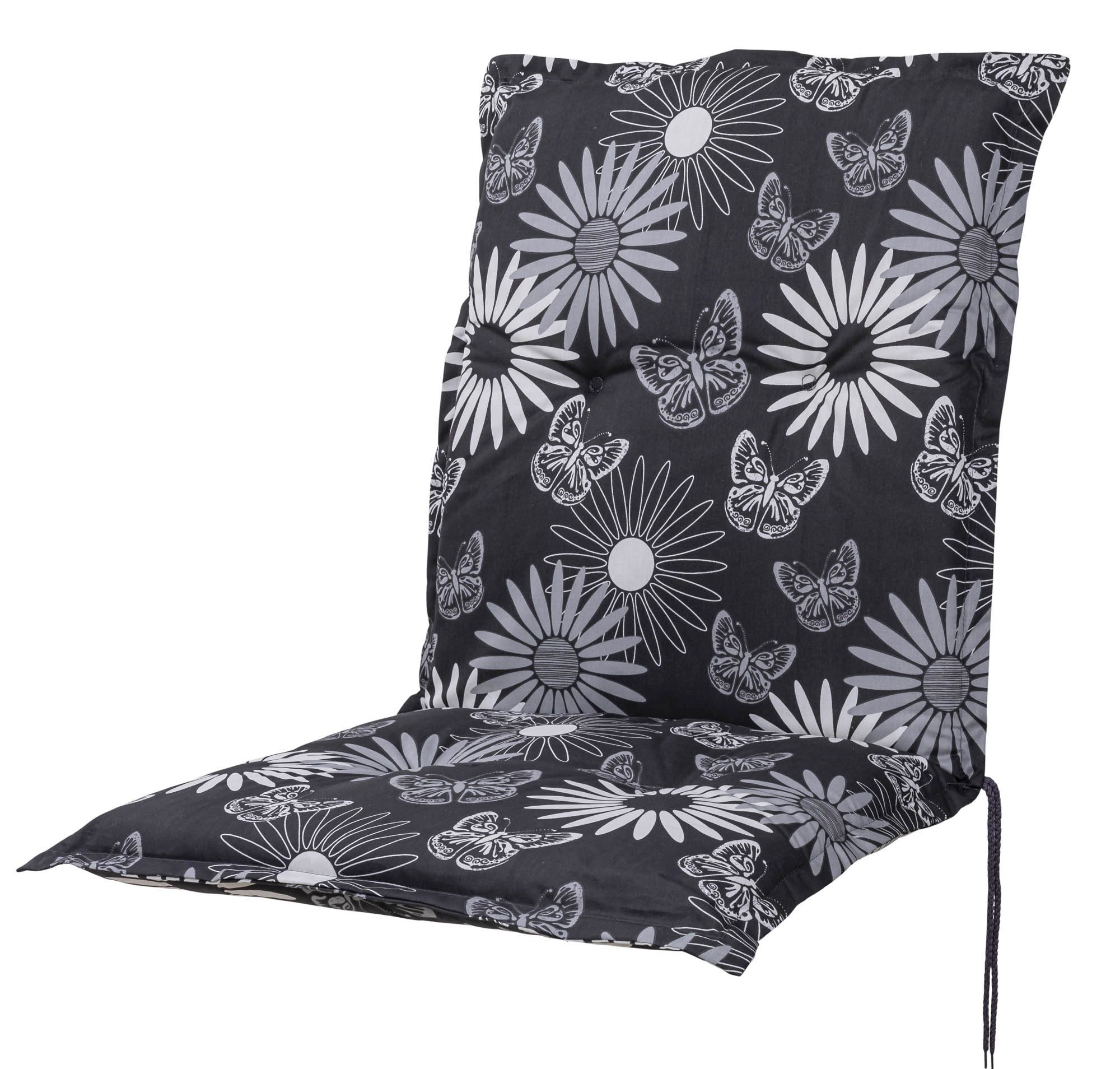 Sun Garden Sesselauflage Niederlehner Naxos 30440-700 schwarz-grau-beige 100x49x6 cm Sun Garden