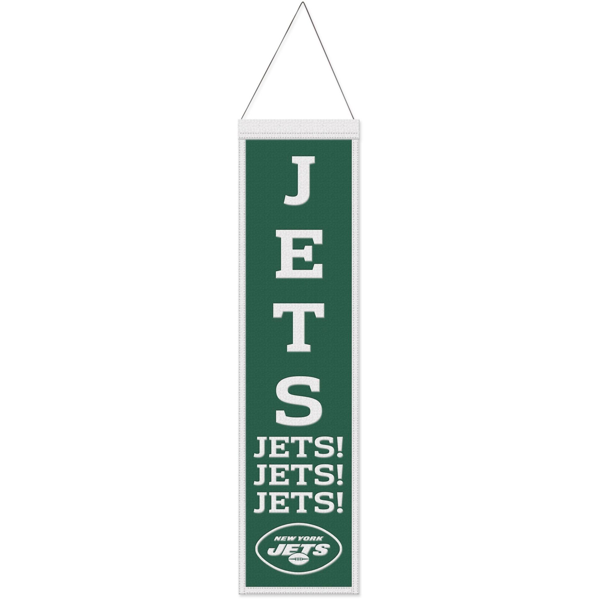 Günstigste Herausforderung! WinCraft Wanddekoobjekt NFL Teams Jets Banner Wool SLOGAN York 80x20cm New