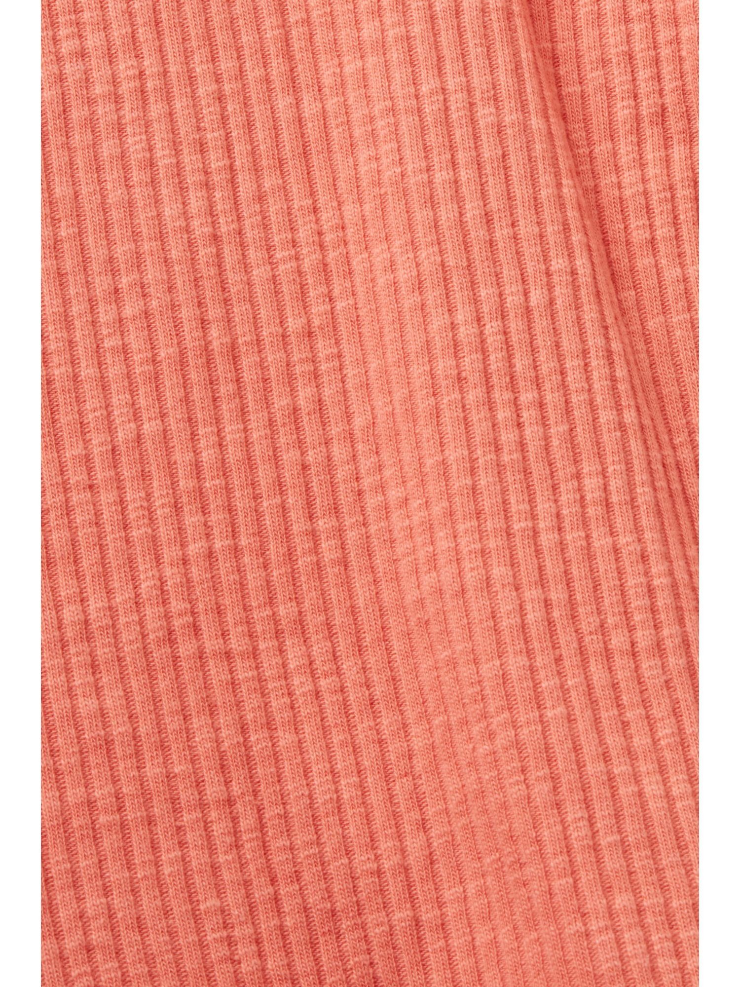 3/4-Arm-Shirt Esprit RED aus T-Shirt Jersey geripptem CORAL