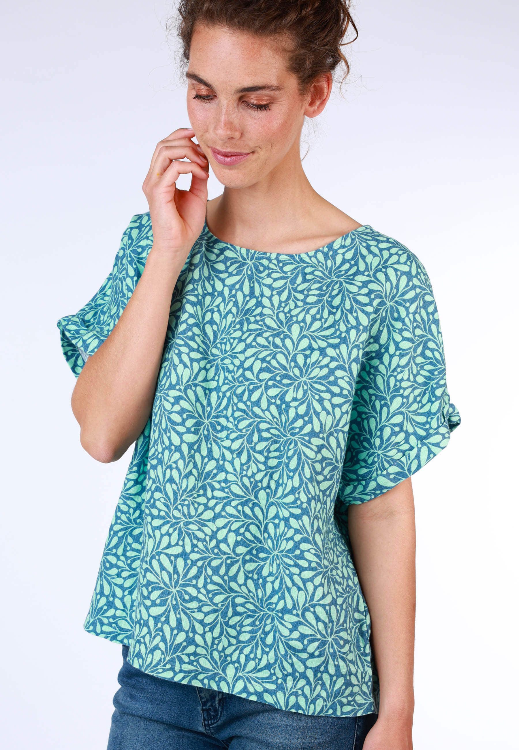 Deerberg Klassische Bluse Arlyn coral