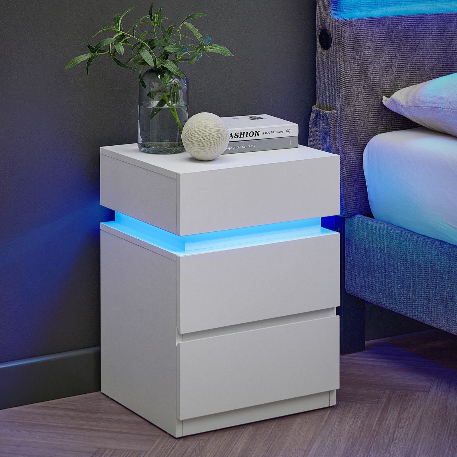 VASAGLE Nachttisch (1-St), mit LED-Beleuchtung, einstellbare Farben günstig online kaufen