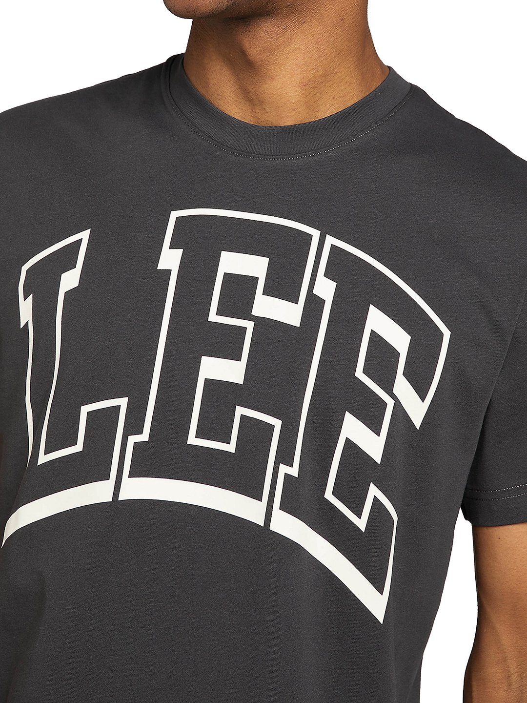 Lee® Rundhalsshirt Logo Relaxed Fit - Varsity Tee Washed Black