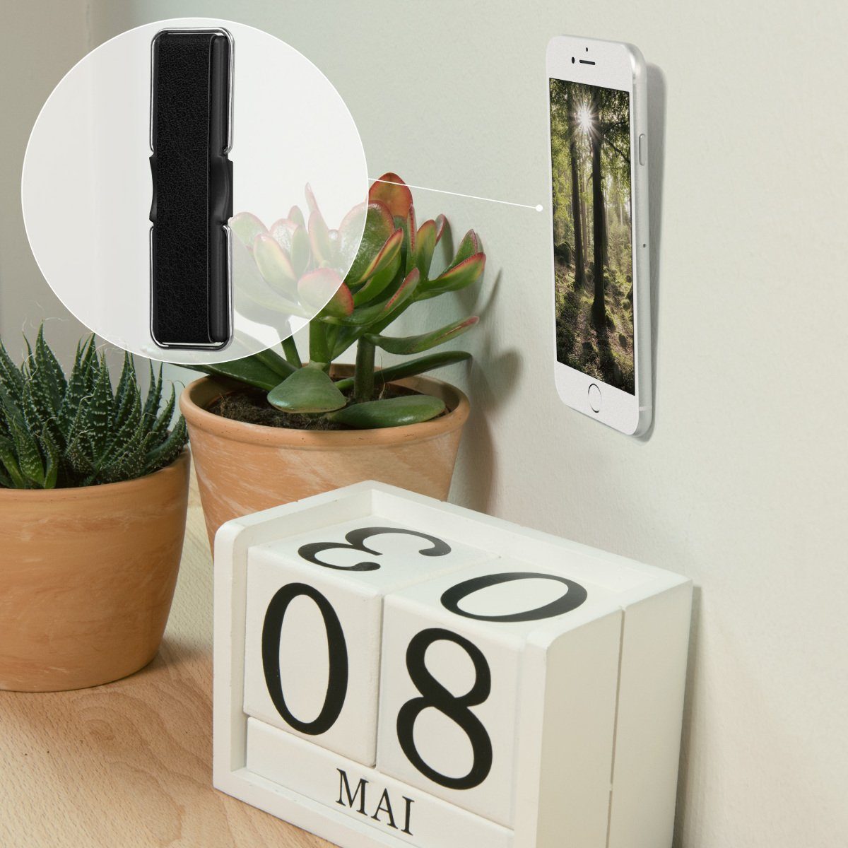 kwmobile Popsockets Smartphone Fingerhalter mit Ständer - selbstklebend, (1-tlg)