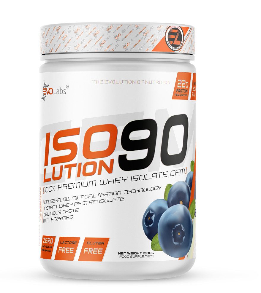 EVO Labs GmbH EVOLabs ISOLution-90 1000g CFM Isolat Whey Protein Eiweiß GER QUALITY Pulver, 1 er Packung, Dose à 1,00 St., proteinreiche Ernährung, Proteinquelle, Bromelain, Papain