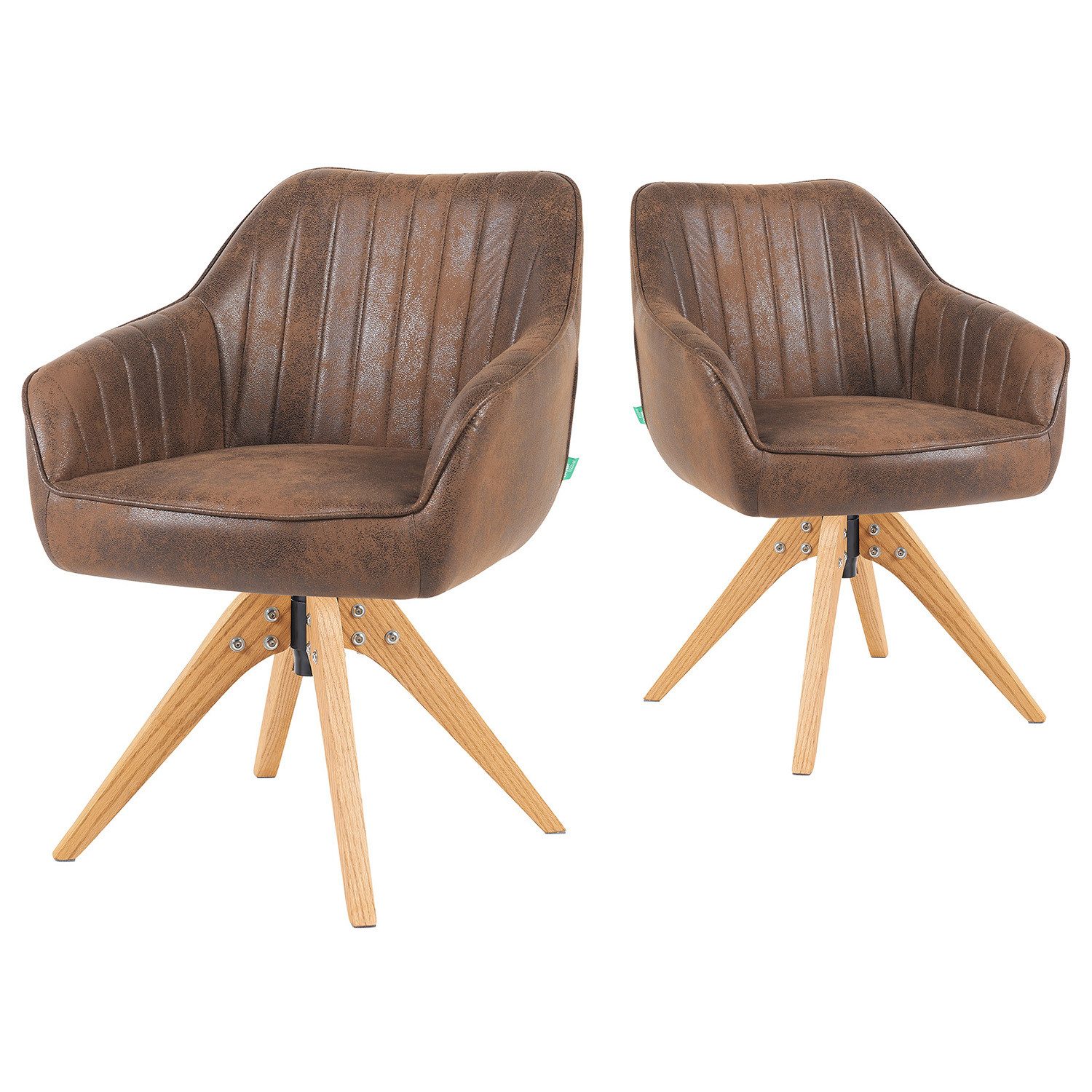 DUBI Möbel Polsterstuhl Mika-Finn 2er-Set, Federkern, günstig online kaufen