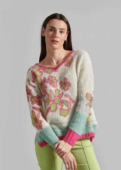 eve in paradise V-Ausschnitt-Pullover Brigitte aus weicher Alpakawolle