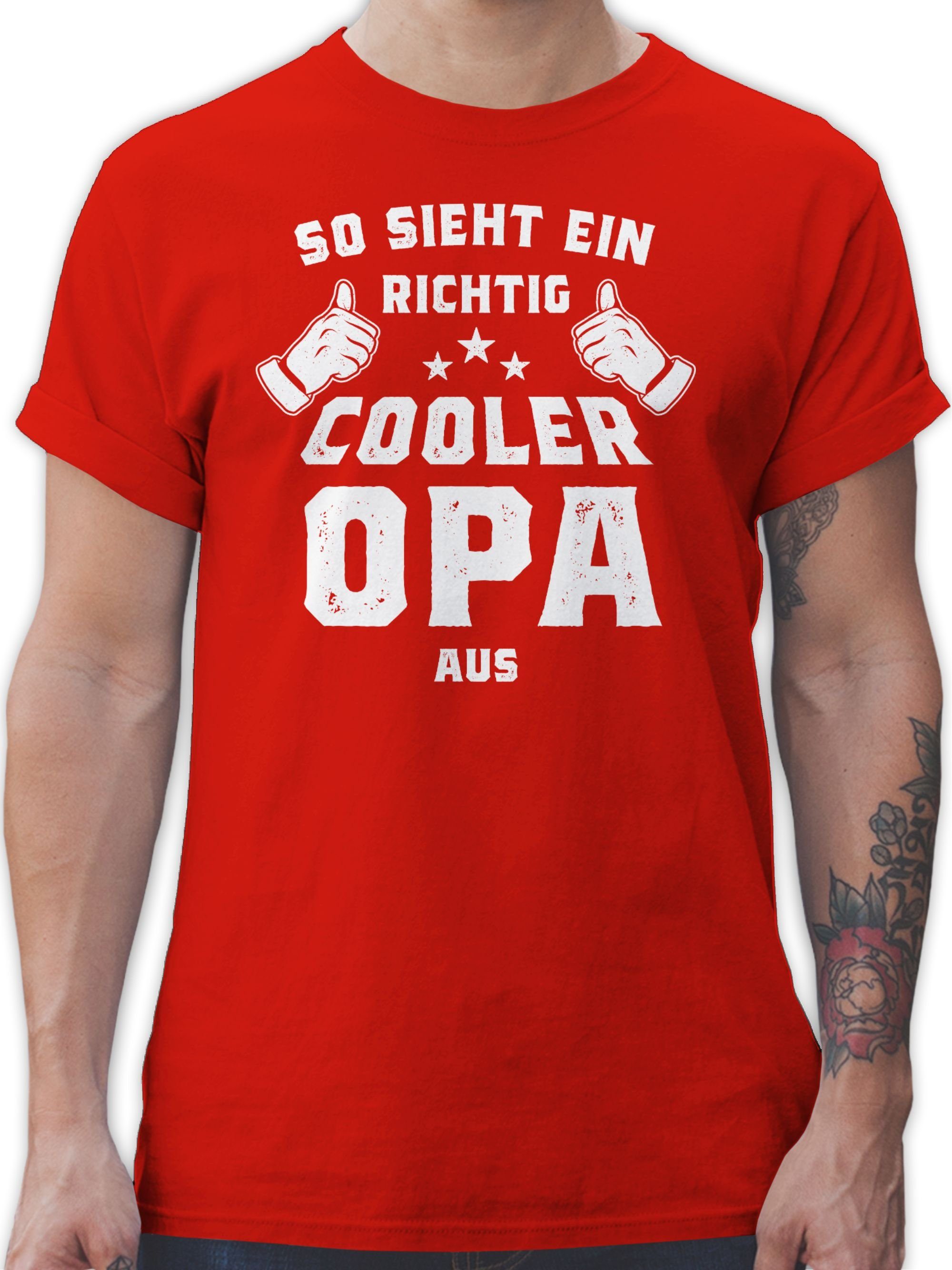 So sieht Shirtracer aus richtig Rot cooler Geschenke 2 Opa Opa ein T-Shirt
