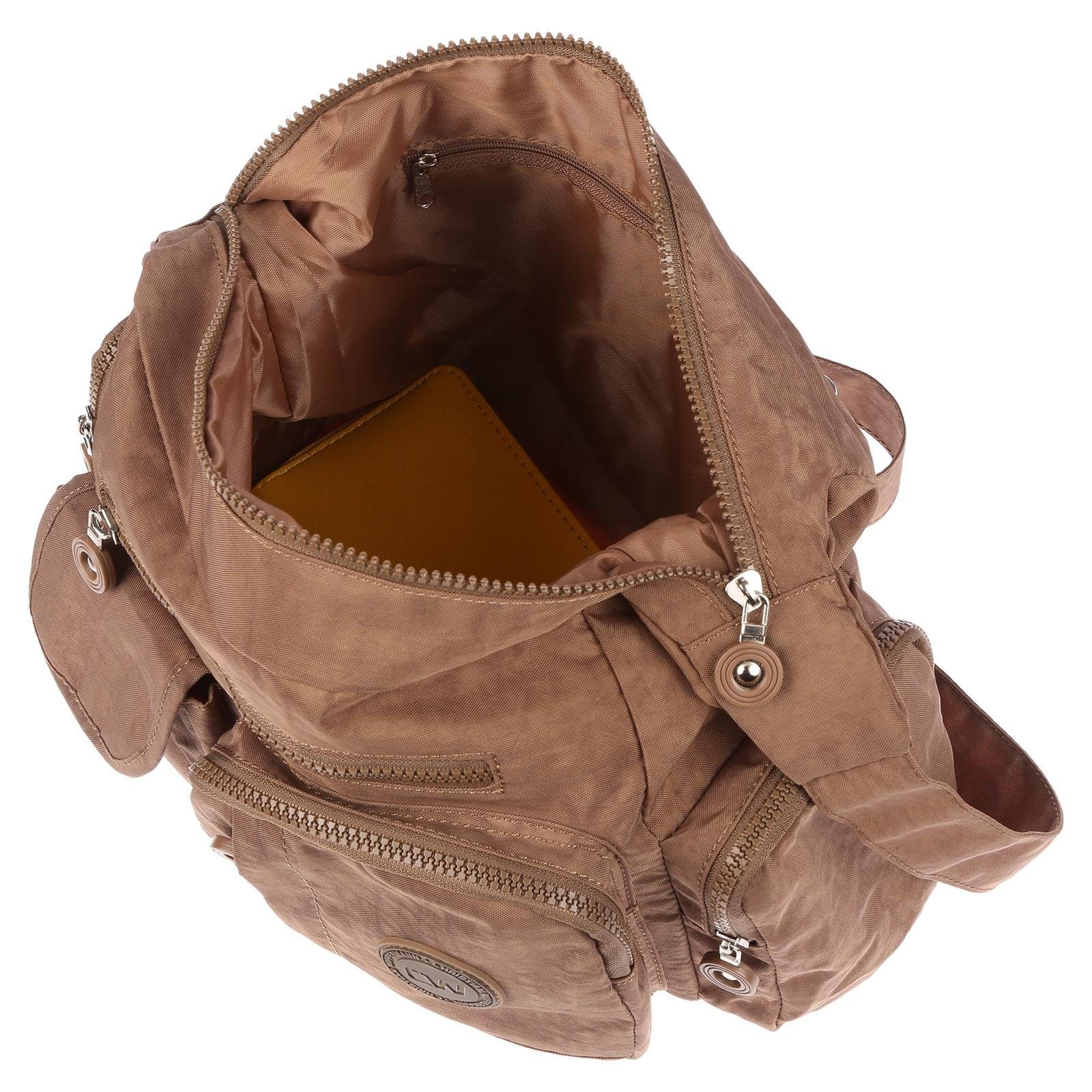 Christian Wippermann Umhängetasche Damen Handtasche Crinkle Nylon Umhängetasche Schultertasche Tasche (1 tlg)