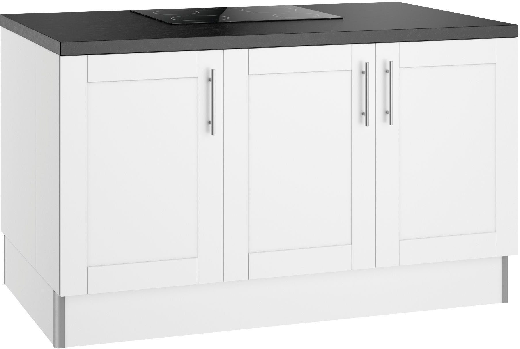 KOCHSTATION Pantryküche KS-Ahus, Kücheninsel, Breite 150 cm, wahlweise mit Kochfeld