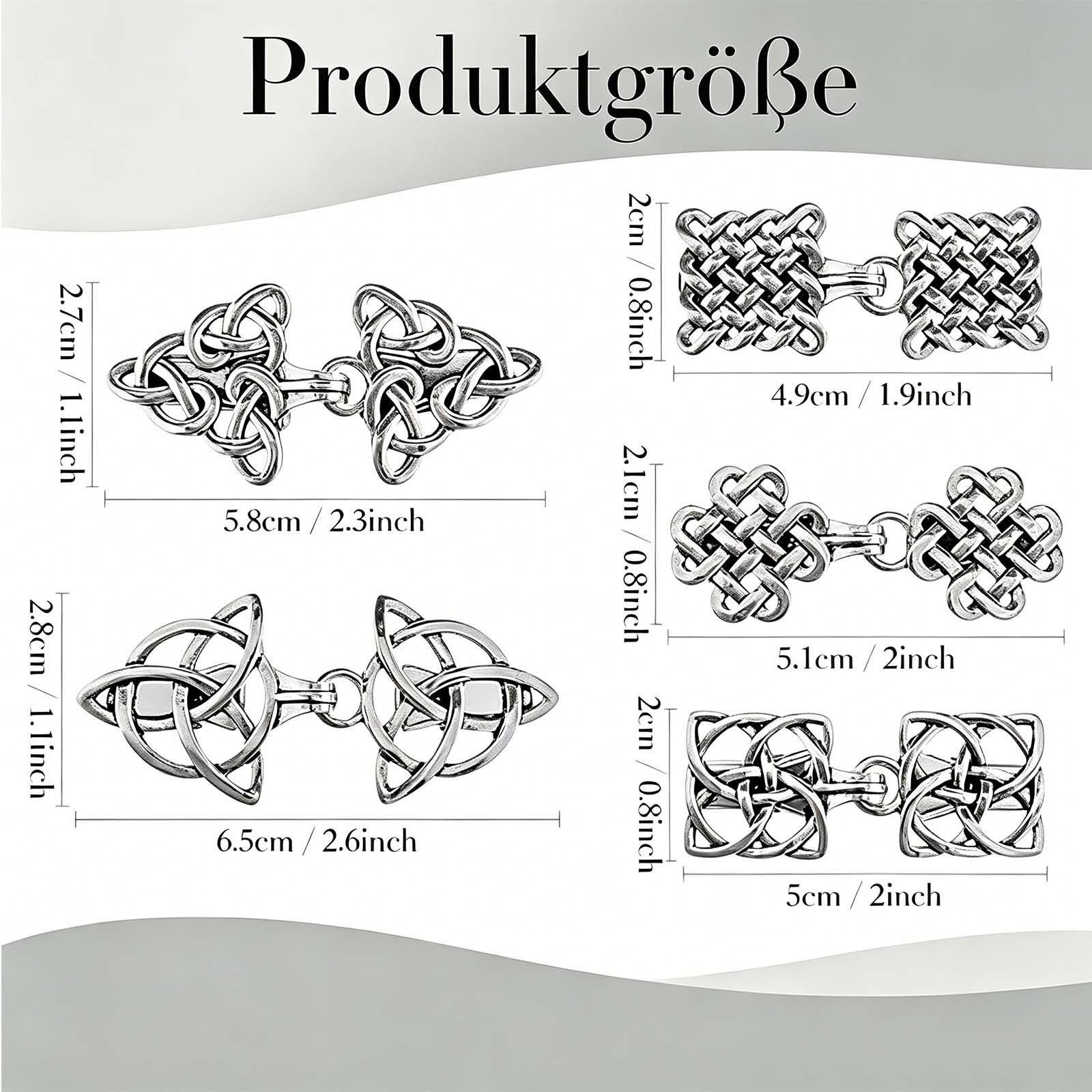 MOPUEA Broschen Set Broschen 5er Set Schal Clips Vintage Strickjacke Damen Retro (5er Set Vintage Schal Clips Strickjacke Klammern Damen Accessoires, Vintage Sc – Bild 4 von 5