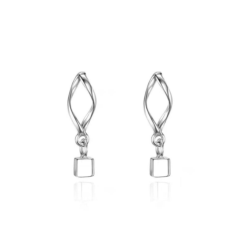 POCHUMIDUU Paar Ohrhänger s925 Sterlingsilber Ohrringe mit quadratischer Quaste (2-tlg., Mode Retro-Ohrringe), Für ein Mädchen oder eine Dame