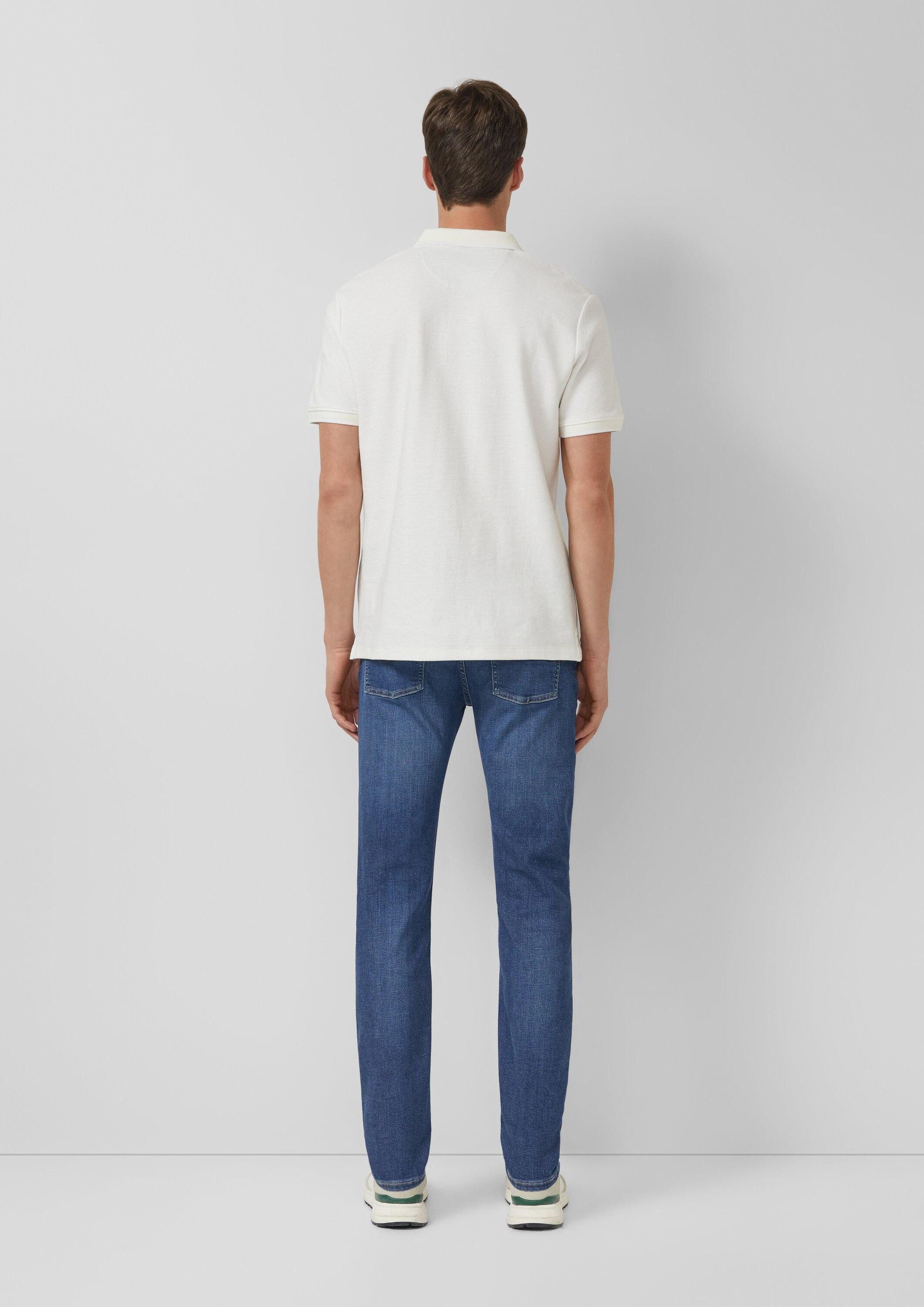s.Oliver Kurzarmshirt Polo-Shirt Strukturiertes Poloshirt aus Baumwolle in Two-Tone-Optik