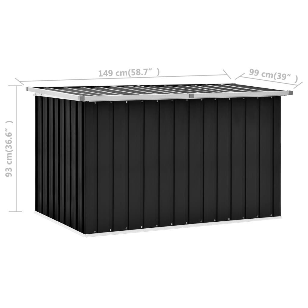 Gartenbox (verzinkt) in (B/H/T: Amtsberg Stahl 149x93x99 möbelando cm), Anthrazit aus