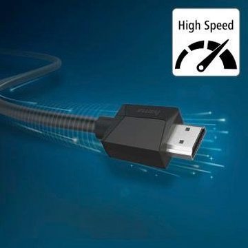 Hama High Speed HDMI™ Kabel, 4K, Stecker Stecker, Ethernet 1,5m HDMI-Kabel, HDMI, (150 cm)