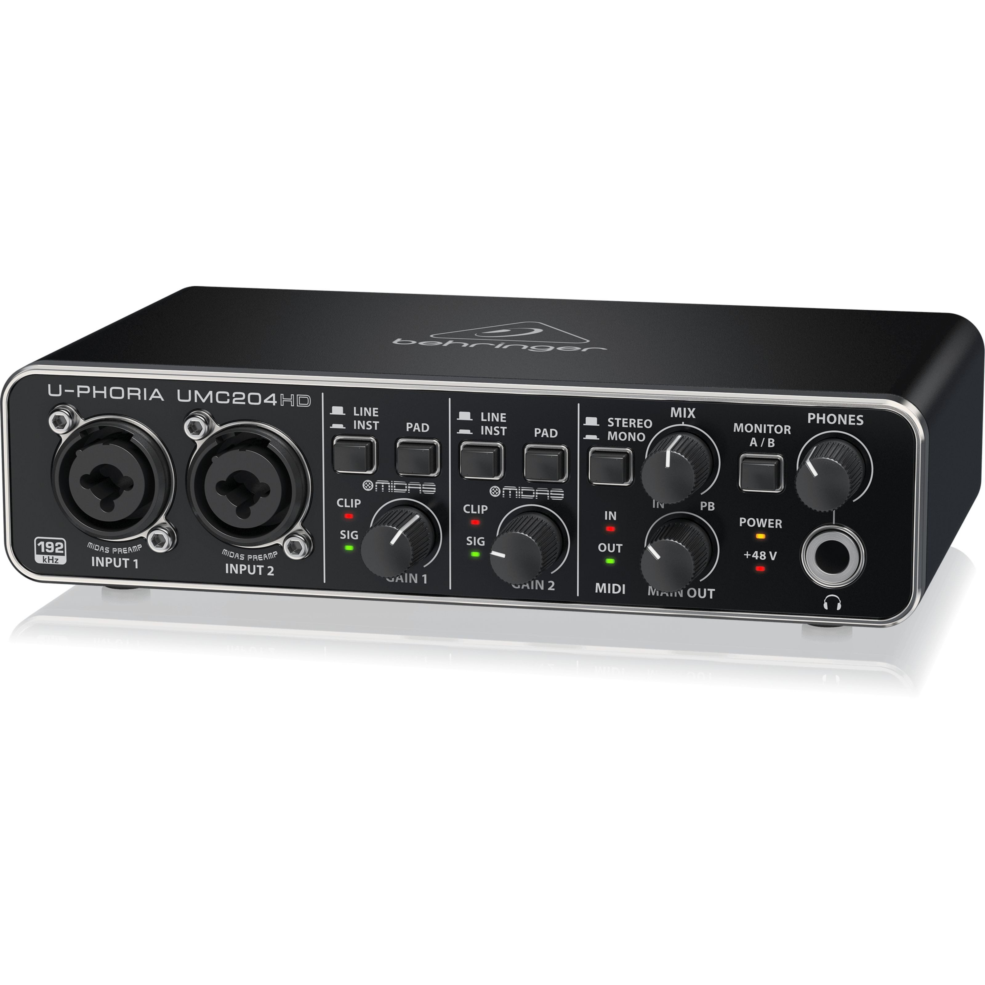 Behringer Digitales Aufnahmegerät (UMC204HD U-Phoria - USB Interface) – Bild 4 von 5