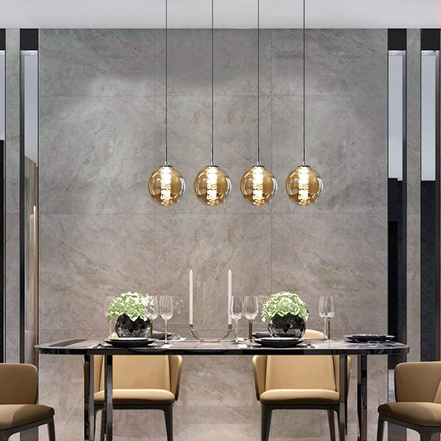 Nettlife Pendelleuchte Glas esstisch 150CM Höheverstellbar günstig online kaufen