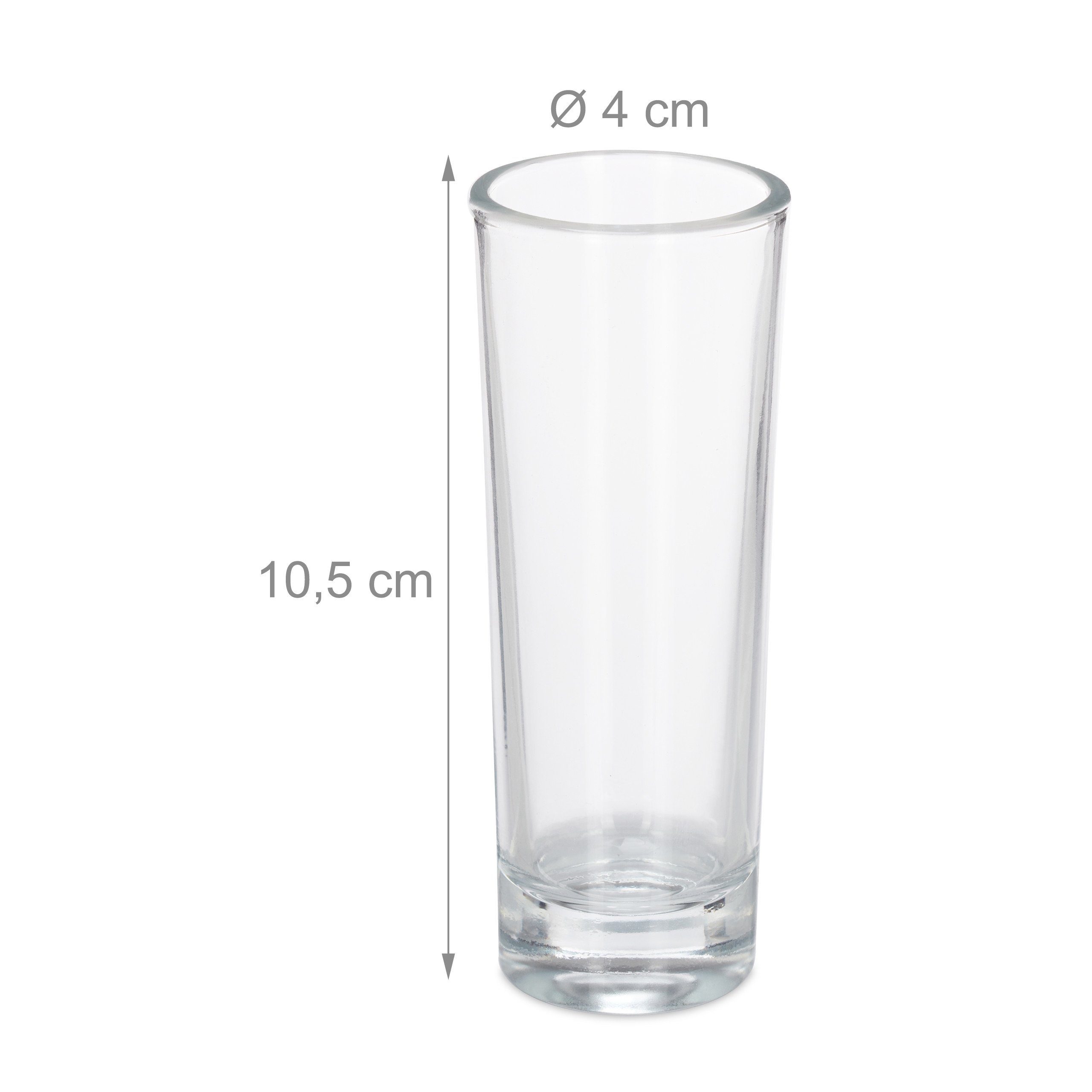 relaxdays Schnapsgläser im 6er Set, Glas