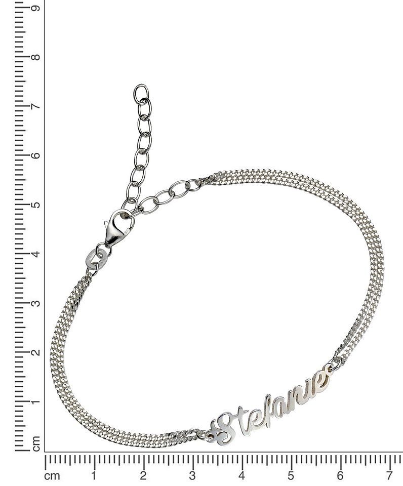 Firetti Armband mit Gravur Schmuck Geschenk Silber 925 Namensarmband zur Namenskette