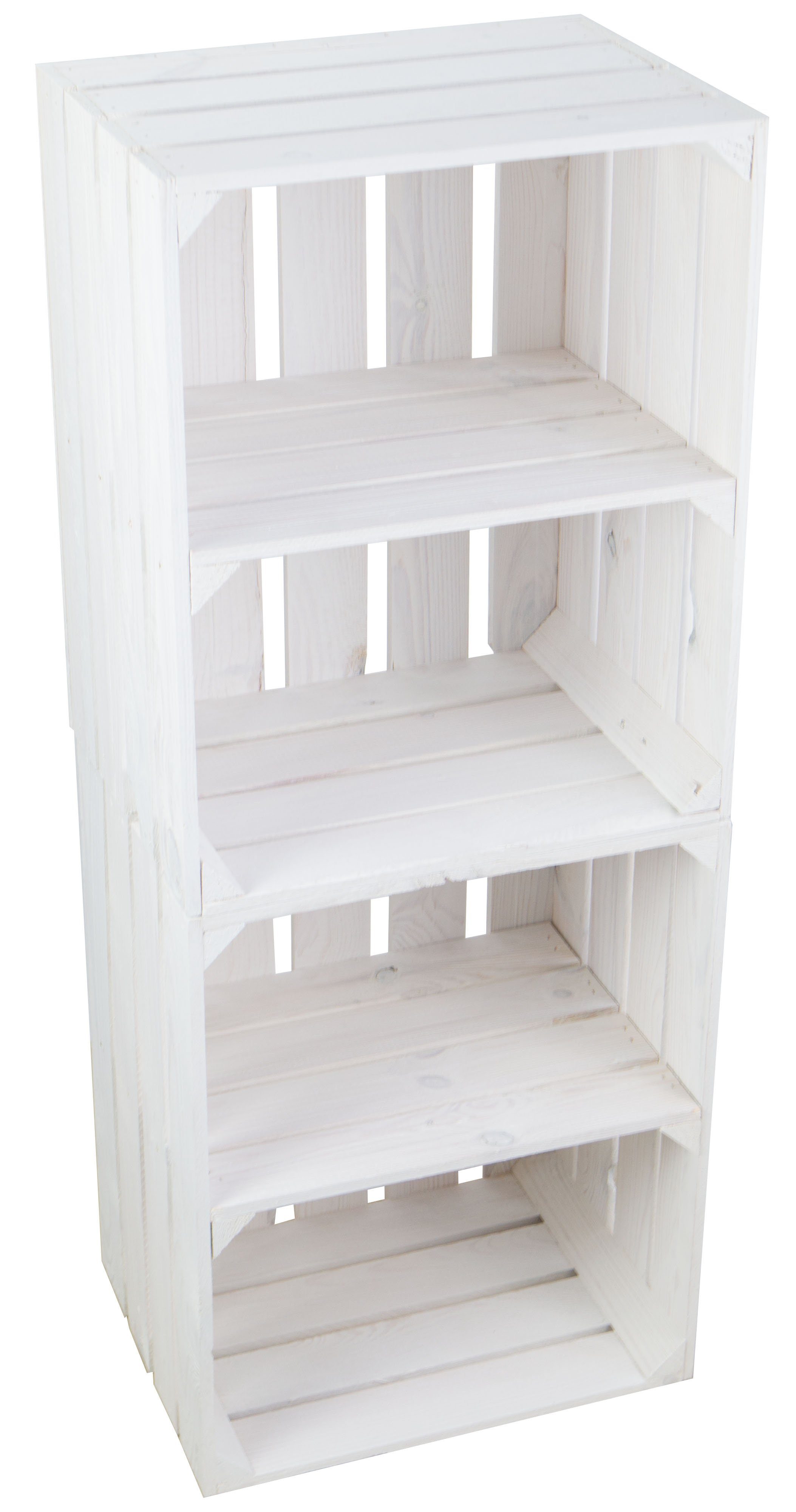 Kistenkolli Altes Land Allzweckkiste 2er set Obskistenregal "Johanna" weiß günstig online kaufen