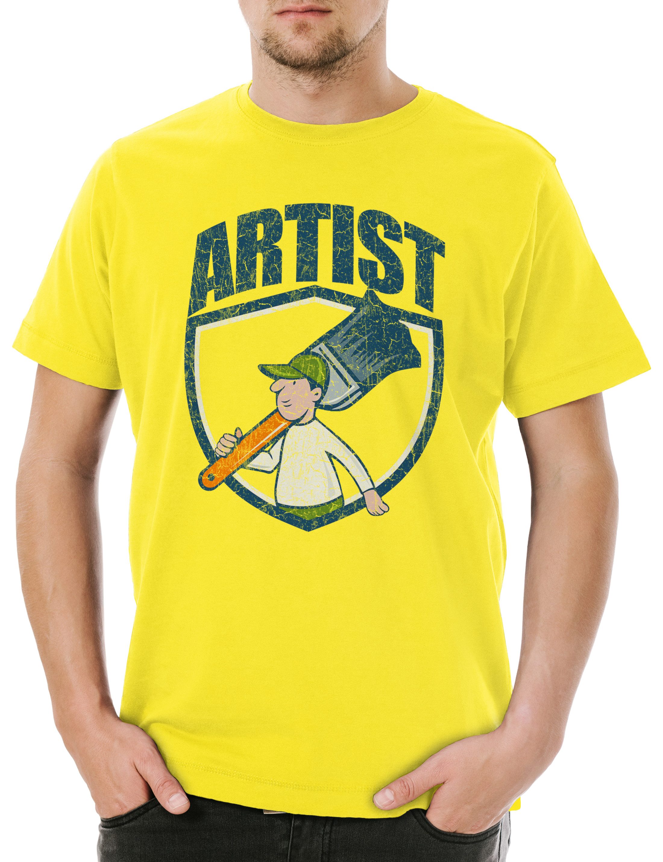 Print-Shirt Artist I Herren T-Shirt Maler Lackierer Handwerk Künstler Anstreicher
