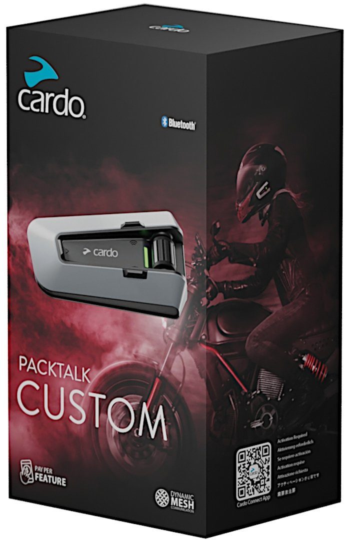 Cardo Packtalk Custom Kommunikationssystem Einzelset Headset (Wasserdicht Bluetooth)