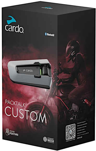 Cardo Packtalk Custom Kommunikationssystem Einzelset Motorrad-Navigationsgerät