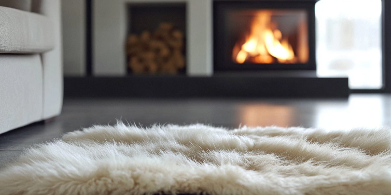 Gerberei Trautwein Manufaktur Fellteppich Weicher Tierteppich aus 4 Lammfellen, Naturprodukt & luxuriöses Design, echtes Schaffell