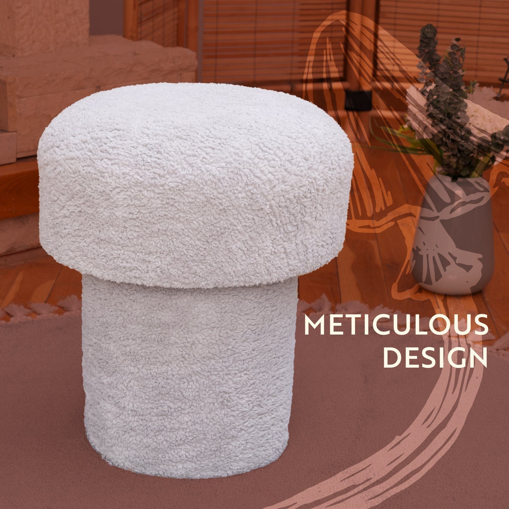 Dekorist Pouf Dekorist Pilz Pouf Hocker, günstig online kaufen