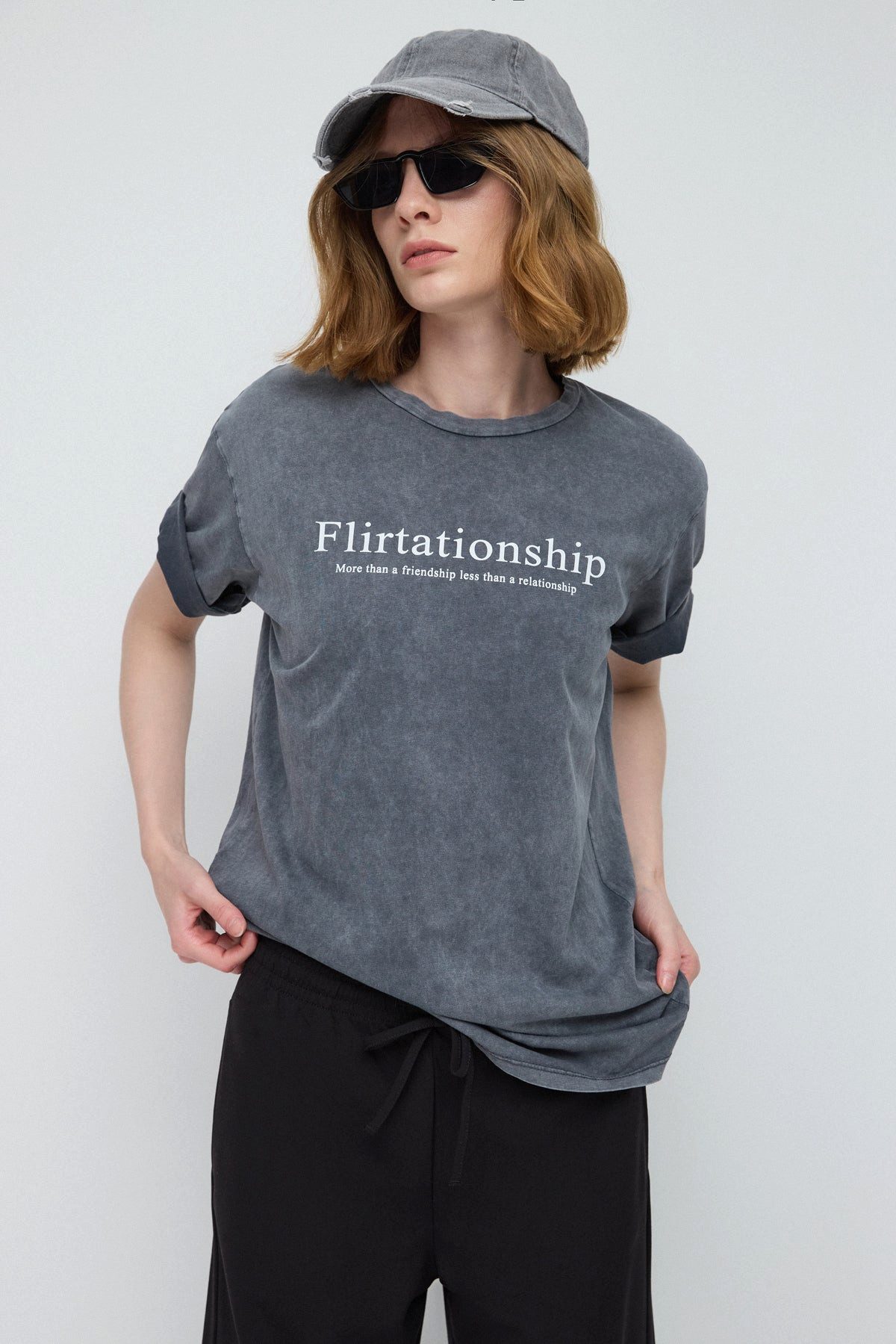 T-Shirt Bedrucktes Basic-T-Shirt