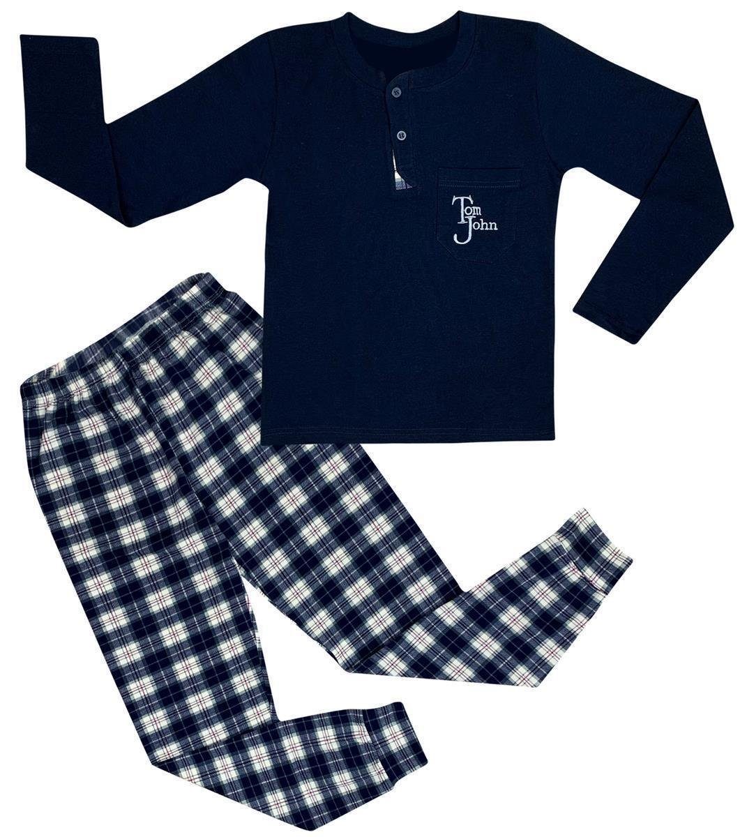 LOREZA Pyjama »Jungen zweiteiliger Schlafanzug Langarm aus Baumwo« (Set, 2  tlg) online kaufen | OTTO