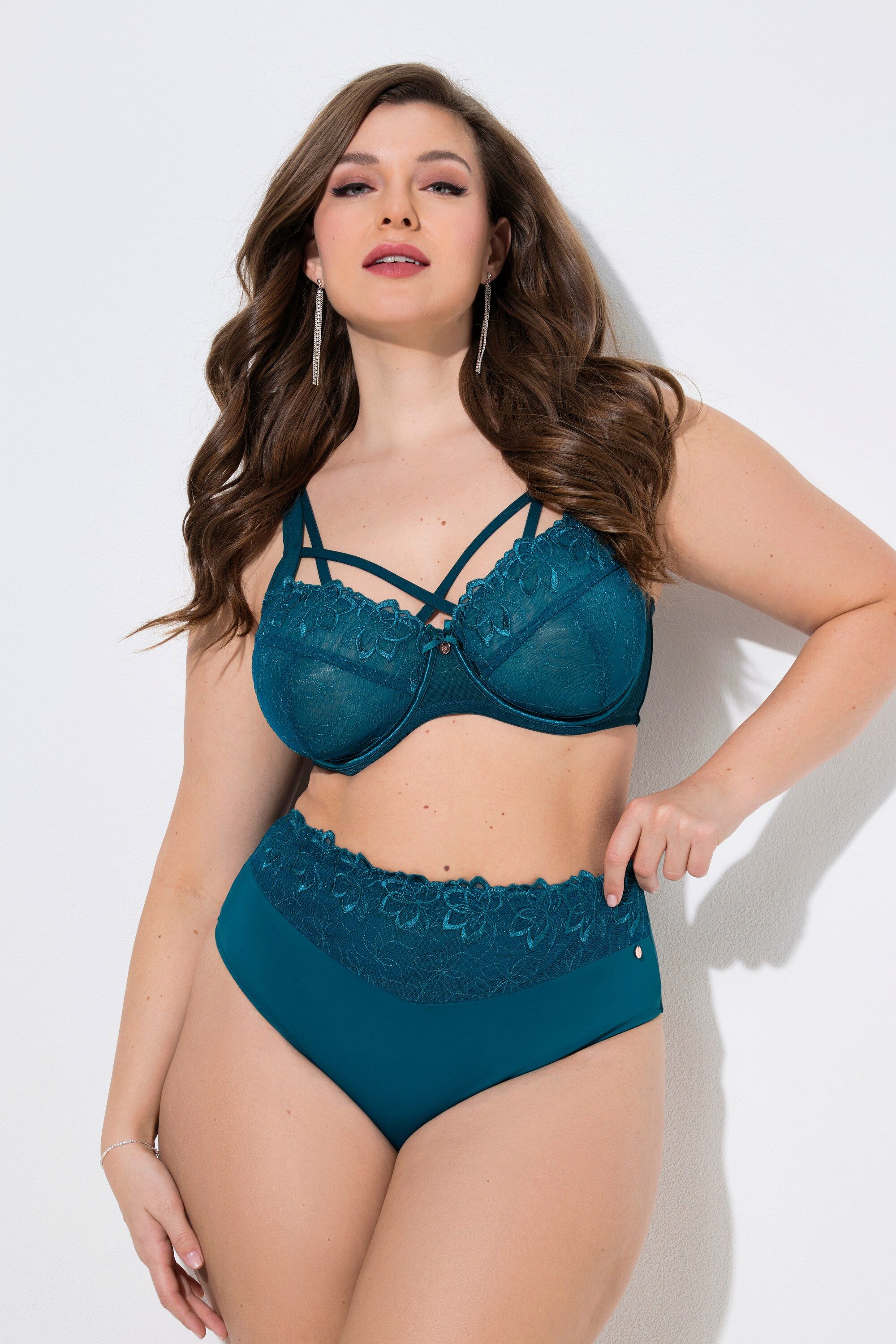 Ulla Popken Slip TruYou Stringpanty Spitze Mikrofaser