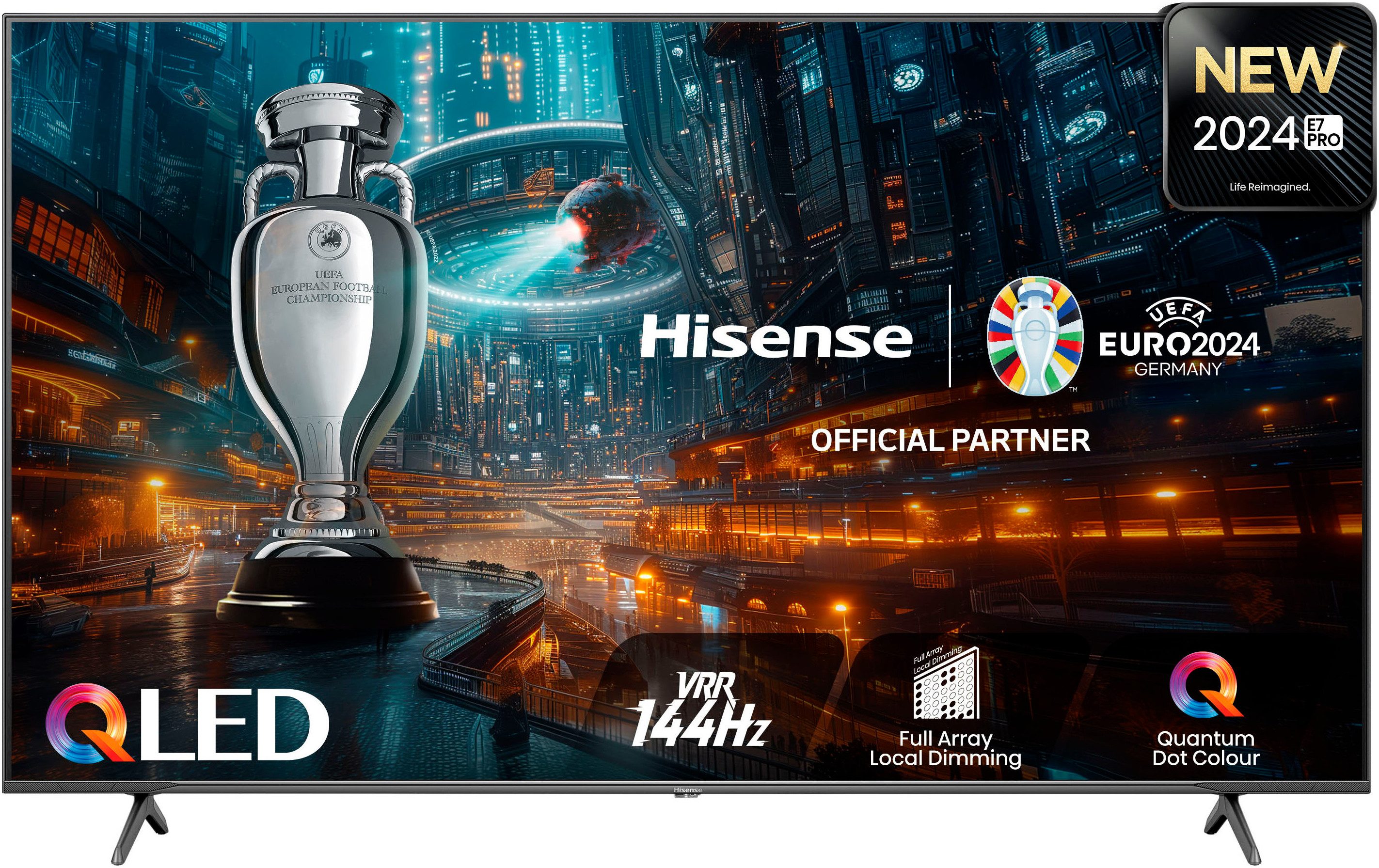 Hisense 65E77NQ PRO QLED-Fernseher (164 cm/65 Zoll, 4K Ultra HD, Smart-TV, 4K UHD, QLED)