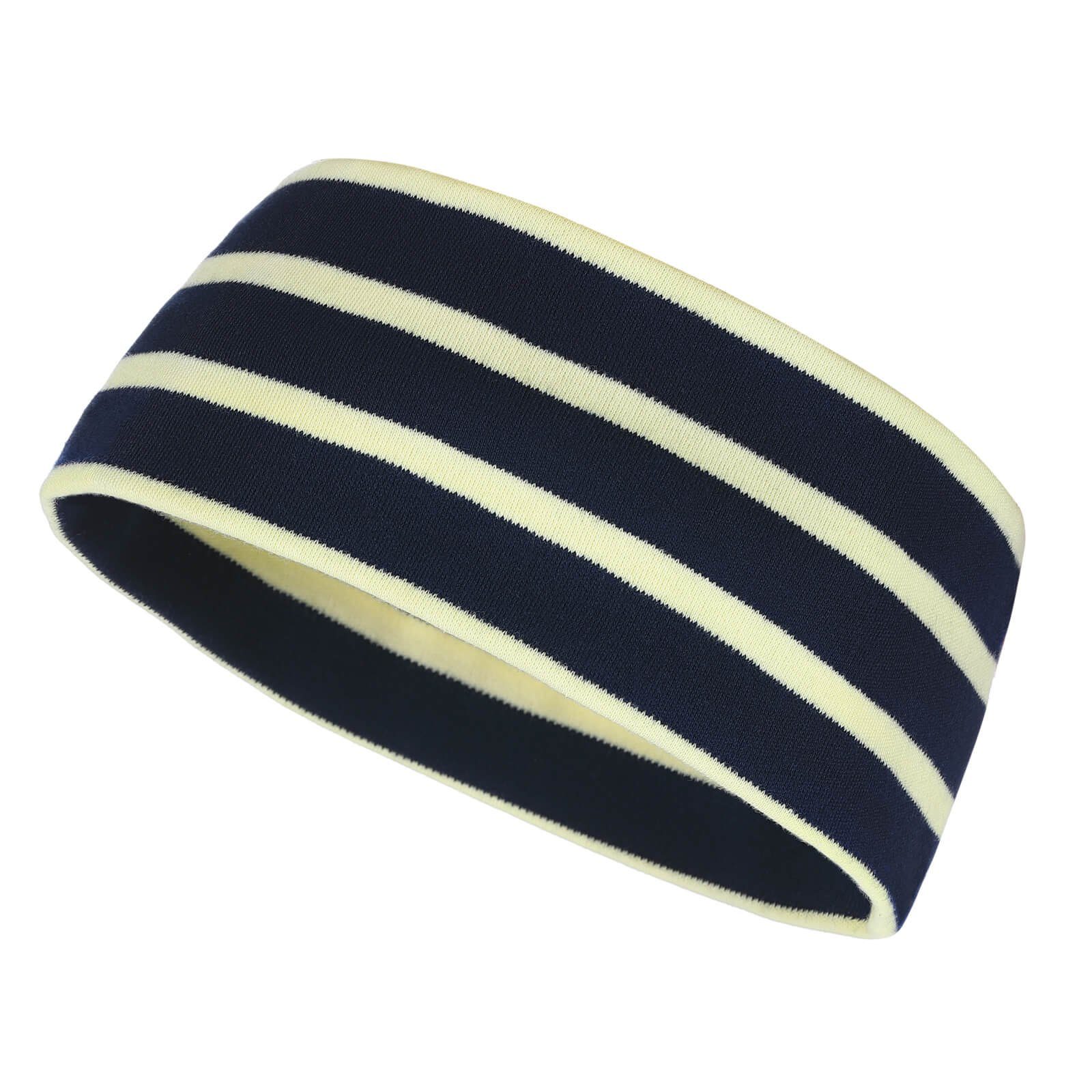 modAS Stirnband Unisex Kopfband Maritim für Kinder und Erwachsene zweilagig Baumwolle (22) blau / citrus