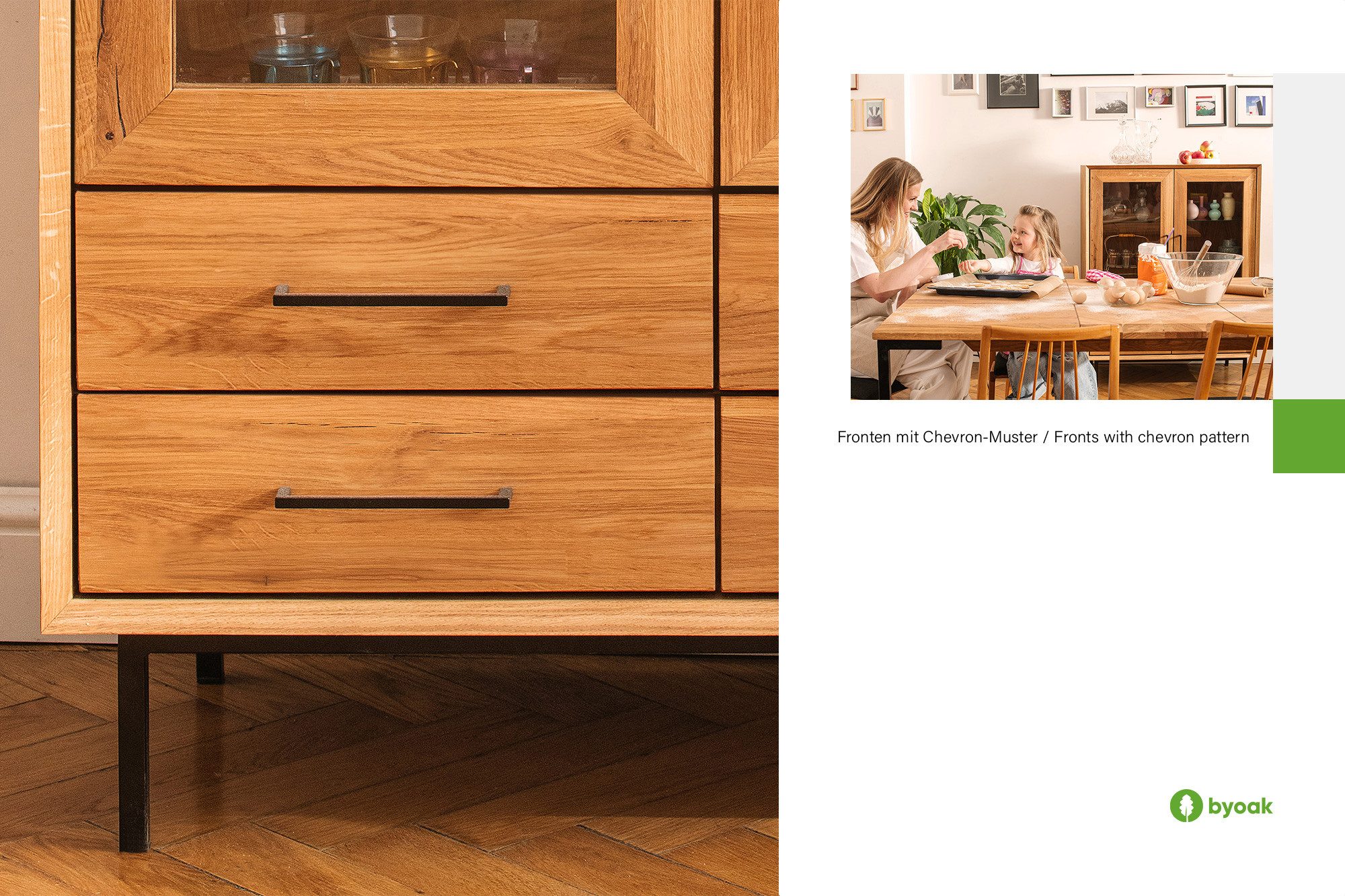 byoak Anrichte ABIES aus Massivholz, Naturgeölt